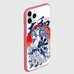 Чехол iPhone 11 Pro матовый Ямато девушка самурай Ван Пис, цвет: 3D-малиновый — фото 2