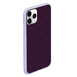 Чехол iPhone 11 Pro матовый Вишневые разломы, цвет: 3D-светло-сиреневый — фото 2