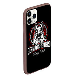 Чехол iPhone 11 Pro матовый Немецкая Овчарка German Shepherd -1, цвет: 3D-коричневый — фото 2