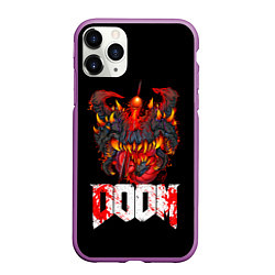 Чехол iPhone 11 Pro матовый Какодемон Cacodemon Doom, цвет: 3D-фиолетовый