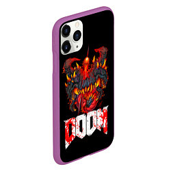 Чехол iPhone 11 Pro матовый Какодемон Cacodemon Doom, цвет: 3D-фиолетовый — фото 2