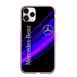 Чехол iPhone 11 Pro матовый MERCEDES-BENZ МЕРСЕДЕС-БЕНЗ ПУРПУРНЫЙ, цвет: 3D-розовый