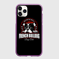 Чехол iPhone 11 Pro матовый Французский Бульдог French Bulldog