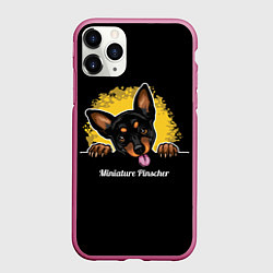 Чехол iPhone 11 Pro матовый Пинчер Miniature Pinscher