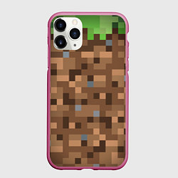 Чехол iPhone 11 Pro матовый ЗЕМЛЯ DIRT MINECRAFT