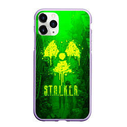 Чехол iPhone 11 Pro матовый STALKER LOGO RADIATOIN NEON TOXIC, цвет: 3D-светло-сиреневый