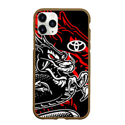 Чехол iPhone 11 Pro матовый TOYOTA DRAGON ТОЙОТА ДРАКОН, цвет: 3D-коричневый