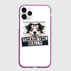 Чехол iPhone 11 Pro матовый Австралийская Овчарка Australian Shepherd, цвет: 3D-фиолетовый