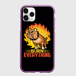 Чехол iPhone 11 Pro матовый Сжечь Всё, цвет: 3D-фиолетовый