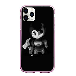 Чехол iPhone 11 Pro матовый BENDY - БЕНДИ РОБОТ, цвет: 3D-розовый