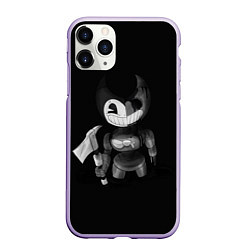 Чехол iPhone 11 Pro матовый BENDY - БЕНДИ РОБОТ, цвет: 3D-светло-сиреневый