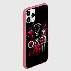 Чехол iPhone 11 Pro матовый ИГРА В КАЛЬМАРА РАСПОРЯДИТЕЛЬ, цвет: 3D-малиновый — фото 2