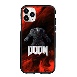 Чехол iPhone 11 Pro матовый 3D BARON DOOM FIRE, цвет: 3D-черный
