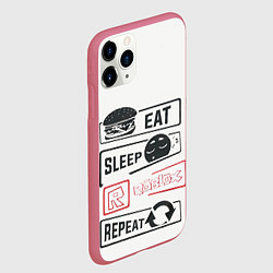 Чехол iPhone 11 Pro матовый Roblox repeat, цвет: 3D-малиновый — фото 2