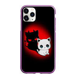 Чехол iPhone 11 Pro матовый КОТИК ДЬЯВОЛ KITTY DEVIL