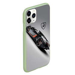 Чехол iPhone 11 Pro матовый Lamborghini - не для всех!, цвет: 3D-салатовый — фото 2