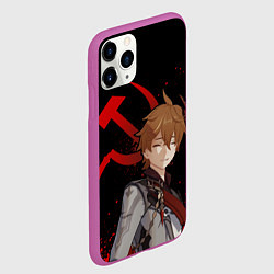 Чехол iPhone 11 Pro матовый ТАРТАЛЬЯ СНЕЖНАЯ ЧЕРНЫЙ, цвет: 3D-фиолетовый — фото 2