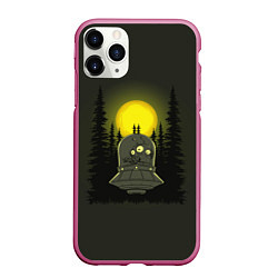 Чехол iPhone 11 Pro матовый Шокированный пришелец в лесу