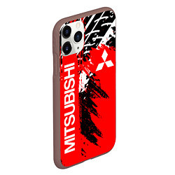 Чехол iPhone 11 Pro матовый MITSUBISHI МИЦУБИСИ МИТСУБИСИ МИЦУБИШИ, цвет: 3D-коричневый — фото 2