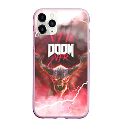 Чехол iPhone 11 Pro матовый DOOM VFR VR FAN GAME, цвет: 3D-розовый
