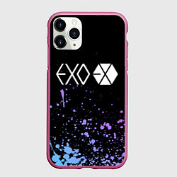 Чехол iPhone 11 Pro матовый EXO BAND - ЭХО, цвет: 3D-малиновый