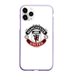 Чехол iPhone 11 Pro матовый Манчестер Юнайтед - гордость и слава, цвет: 3D-светло-сиреневый