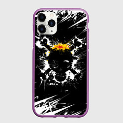 Чехол iPhone 11 Pro матовый ONE PIECE ВАН ПИС ПИРАТЫ, БРЫЗГИ КРАСОК