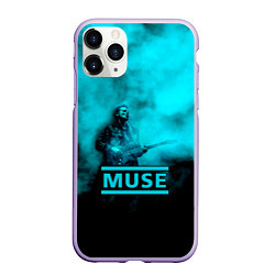 Чехол iPhone 11 Pro матовый Мэттью Беллами бирюзовый туман Muse