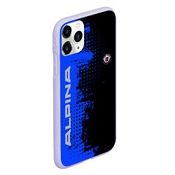 Чехол iPhone 11 Pro матовый Alpina Blue and Black, цвет: 3D-светло-сиреневый — фото 2