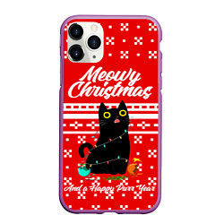 Чехол iPhone 11 Pro матовый MEOW CHRISTMAS