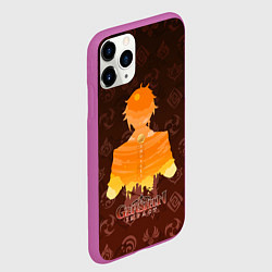 Чехол iPhone 11 Pro матовый Zhongli Чжун Ли Genshin Impact, цвет: 3D-фиолетовый — фото 2