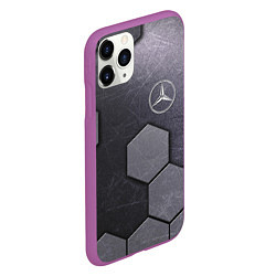 Чехол iPhone 11 Pro матовый Mercedes-Benz vanguard pattern, цвет: 3D-фиолетовый — фото 2