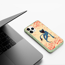 Чехол iPhone 11 Pro матовый Хагги Чудовище, цвет: 3D-салатовый — фото 2