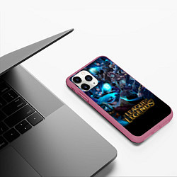 Чехол iPhone 11 Pro матовый LEAGUE OF LEGENDS ЛИГА ЛЕГЕНД ГЕРОИ, цвет: 3D-малиновый — фото 2