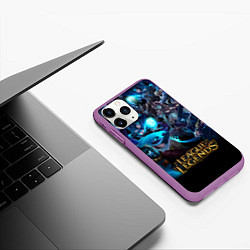 Чехол iPhone 11 Pro матовый LEAGUE OF LEGENDS ЛИГА ЛЕГЕНД ГЕРОИ, цвет: 3D-фиолетовый — фото 2