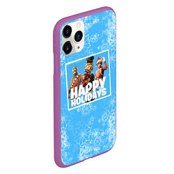 Чехол iPhone 11 Pro матовый Happy holidays Fortnite, цвет: 3D-фиолетовый — фото 2