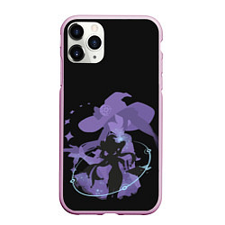 Чехол iPhone 11 Pro матовый Genshin Impact Мона Mona, цвет: 3D-розовый