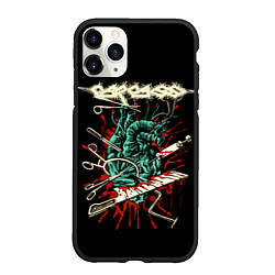 Чехол iPhone 11 Pro матовый Carcass, цвет: 3D-черный