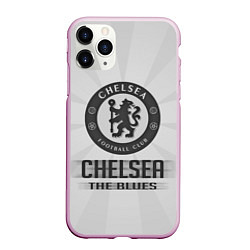 Чехол iPhone 11 Pro матовый Chelsea FC Graphite Theme, цвет: 3D-розовый