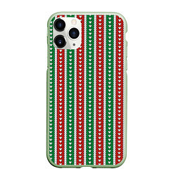 Чехол iPhone 11 Pro матовый Knitted Pattern, цвет: 3D-салатовый