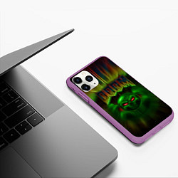 Чехол iPhone 11 Pro матовый РЕЖИМ БОГА IDDQD, цвет: 3D-фиолетовый — фото 2