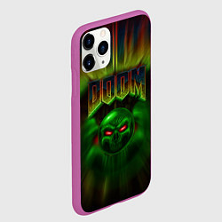 Чехол iPhone 11 Pro матовый РЕЖИМ БОГА IDDQD, цвет: 3D-фиолетовый — фото 2