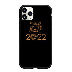 Чехол iPhone 11 Pro матовый 2022 Tiger Bronze Theme, цвет: 3D-черный