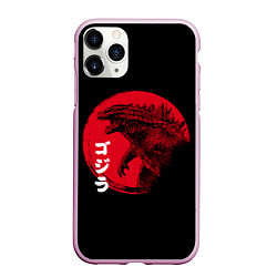 Чехол iPhone 11 Pro матовый ГОДЗИЛА, ИЕРОГЛИФЫ, цвет: 3D-розовый