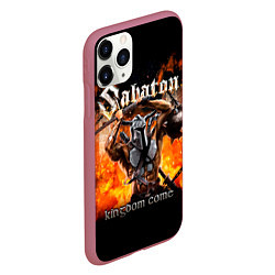 Чехол iPhone 11 Pro матовый Kingdom Come - Sabaton, цвет: 3D-малиновый — фото 2