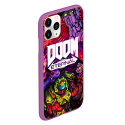 Чехол iPhone 11 Pro матовый DOOM ETERNAL ПАЛАЧ РОКА DOOM SLAYER, цвет: 3D-фиолетовый — фото 2