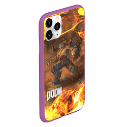 Чехол iPhone 11 Pro матовый КИБЕРДЕМОН DOOM 2, цвет: 3D-фиолетовый — фото 2