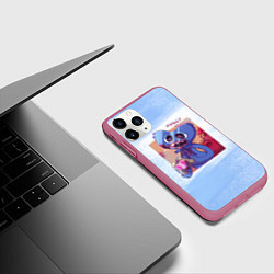 Чехол iPhone 11 Pro матовый POPPY PLAYTIME: HEART, цвет: 3D-малиновый — фото 2