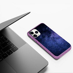 Чехол iPhone 11 Pro матовый Night sky, цвет: 3D-фиолетовый — фото 2