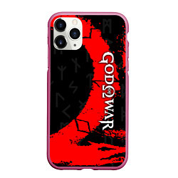 Чехол iPhone 11 Pro матовый GOD OF WAR СИМВОЛ КРАТОСА, цвет: 3D-малиновый